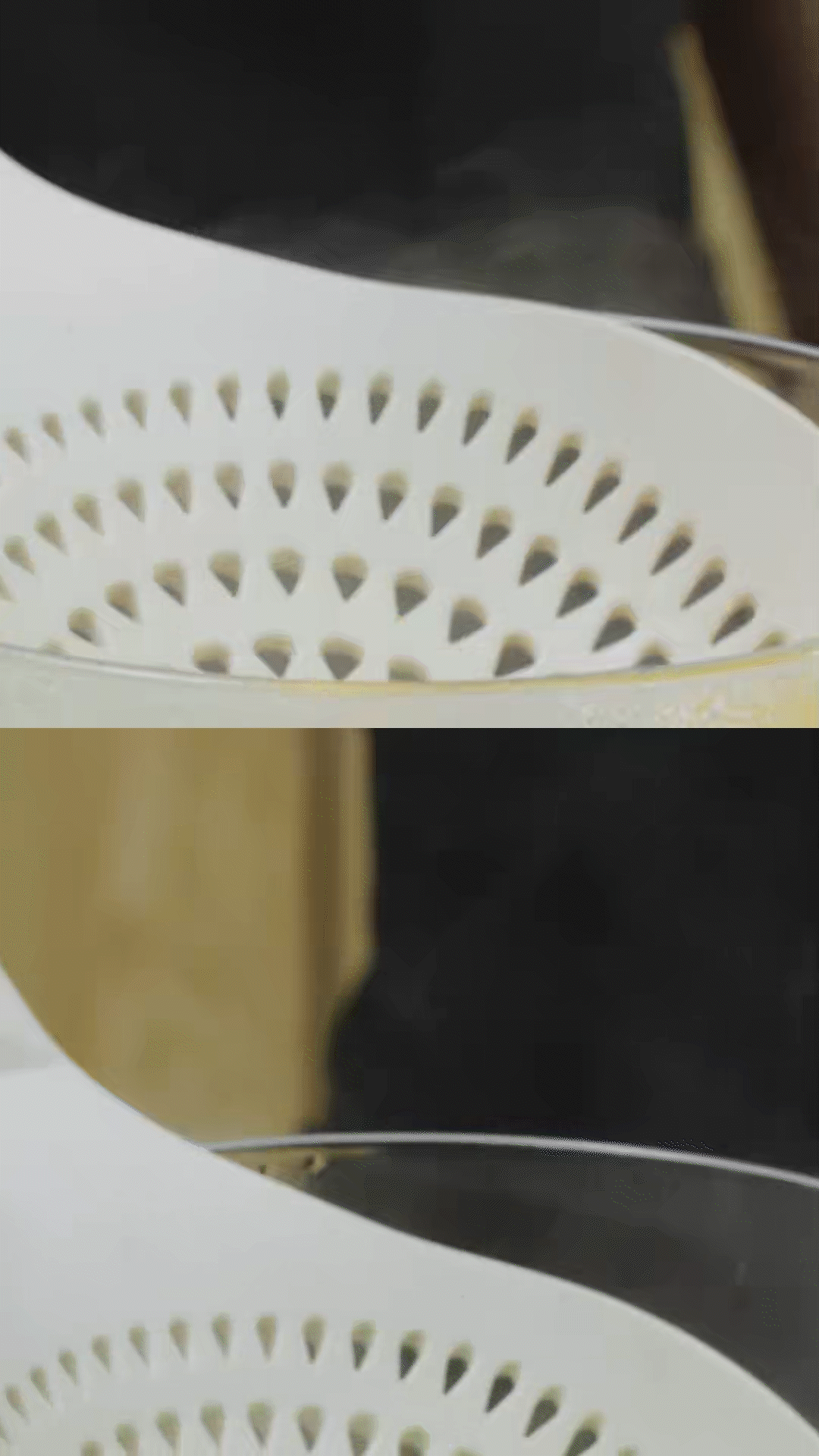 玉米筍對半切開、口蘑切片、豌豆去殼
